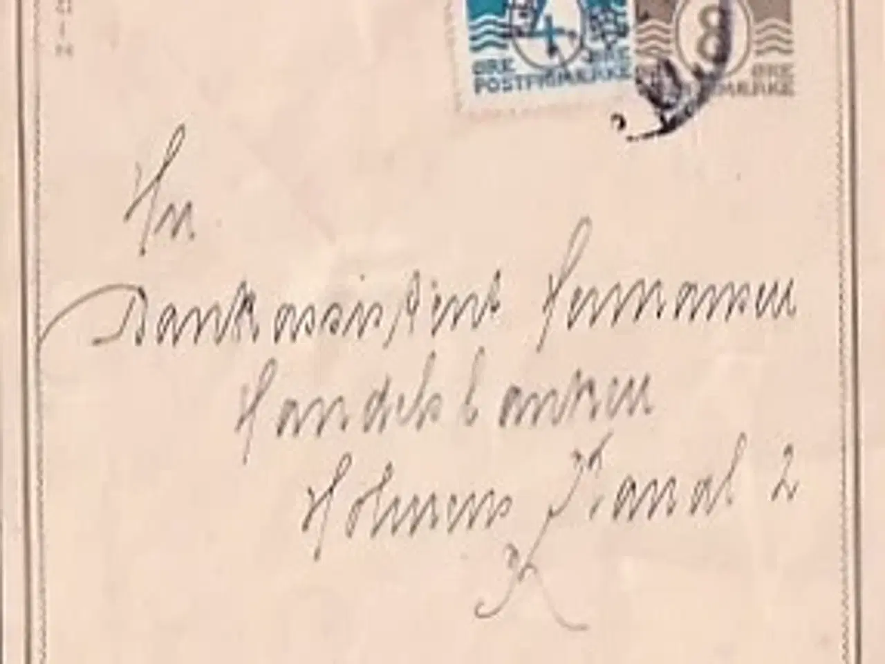 Billede 1 - Helsagskorsbånd 33 Z -  8 Øre Bølgelinie + 4 Øre Bølgelinie 80 A - Brugt 7 - 3 - 22