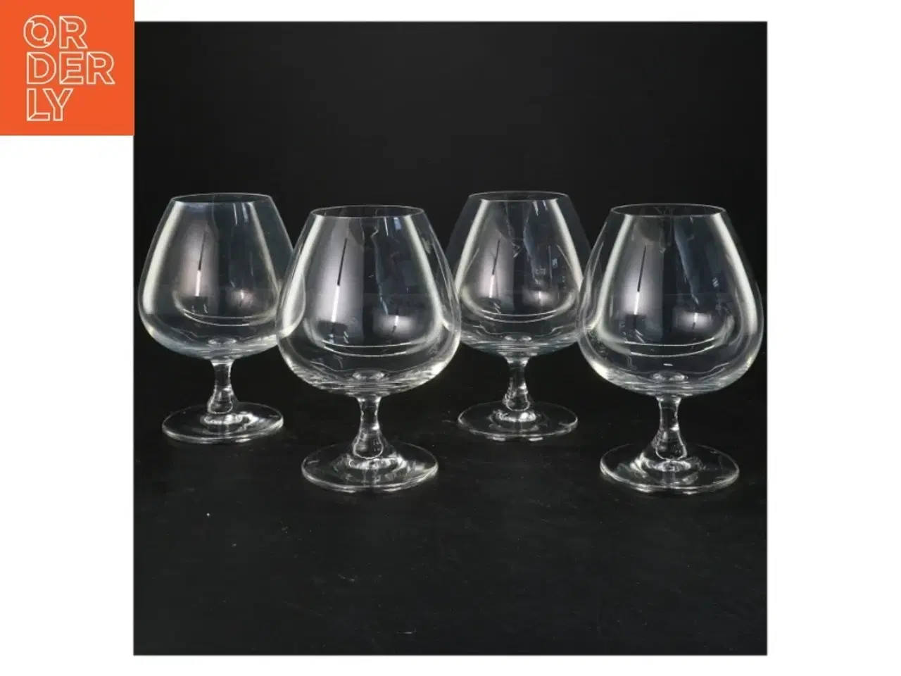 Billede 1 - Sæt med fire cognacglas (str. 14x9 cm)