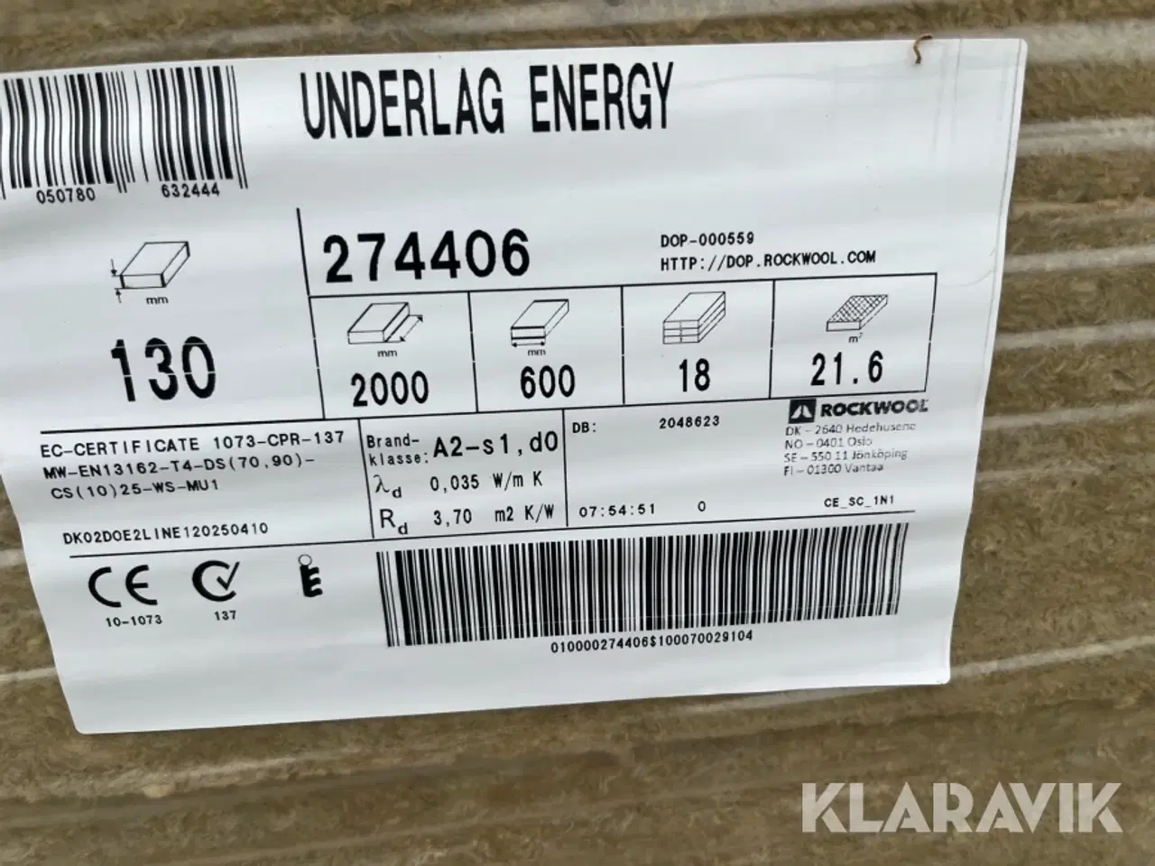 Billede 3 - Isolering Rockwool Underlag energy