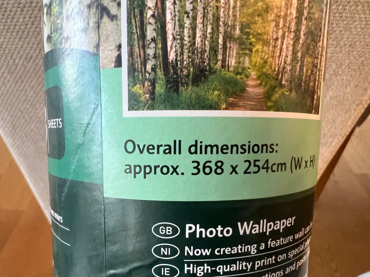 Billede 6 - 1 Stk. Ny Fotostad / Tapet af en birkeskov