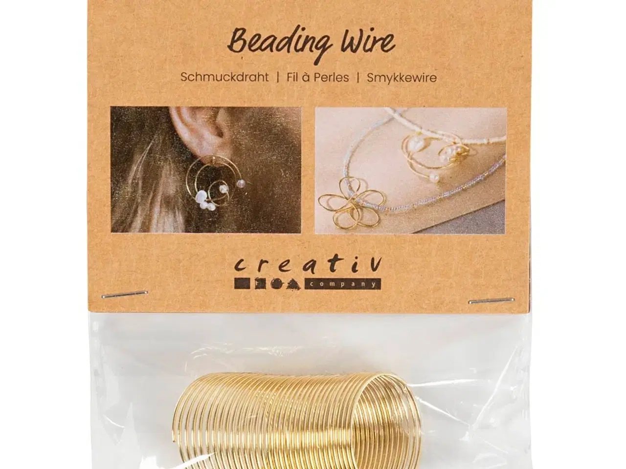 Billede 1 - Forgyldt Smykketråd 1 mm - 2,5 m til Kreativitet