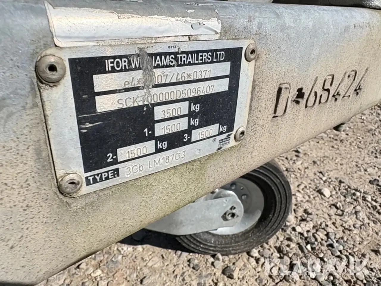 Billede 5 - Maskintrailer IFOR Williams 3 aksler 3500 kg med ladkran