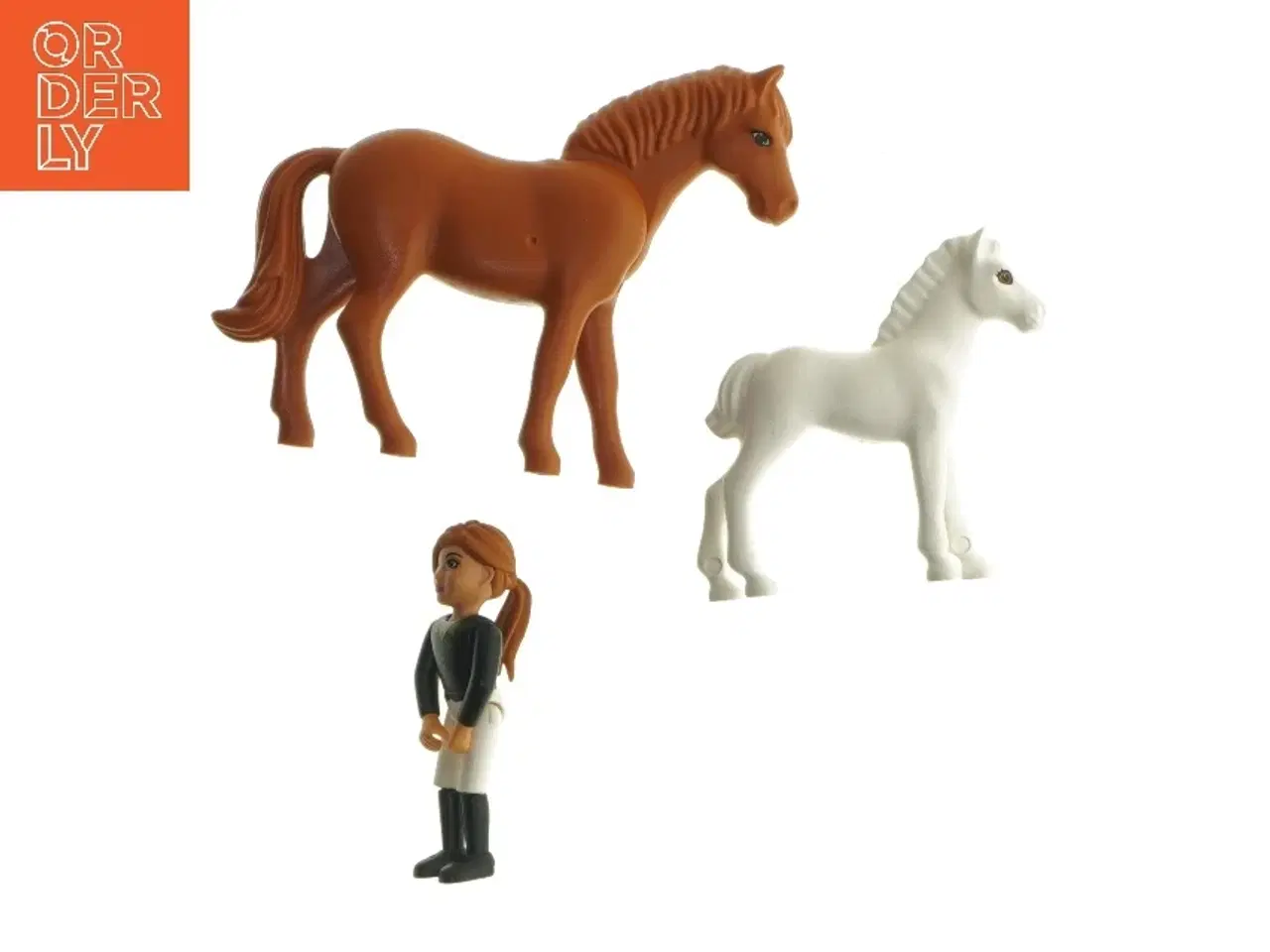 Billede 3 - Legesæt med heste og rytter (str. 8-13 cm)