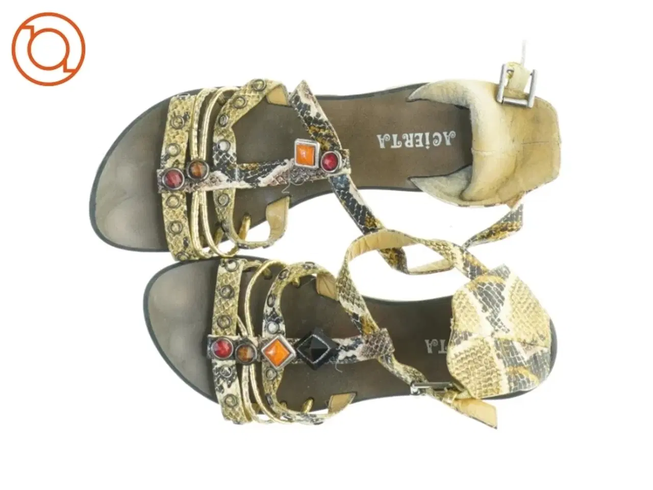 Billede 2 - Flade sandaler med sten detaljer fra Acierta (str. 36)