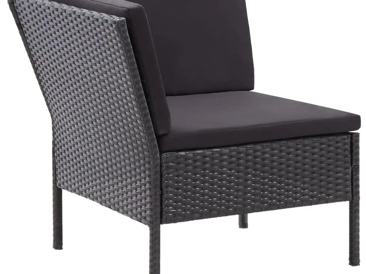 Billede 7 - Haveloungesæt 6 dele med hynder polyrattan sort