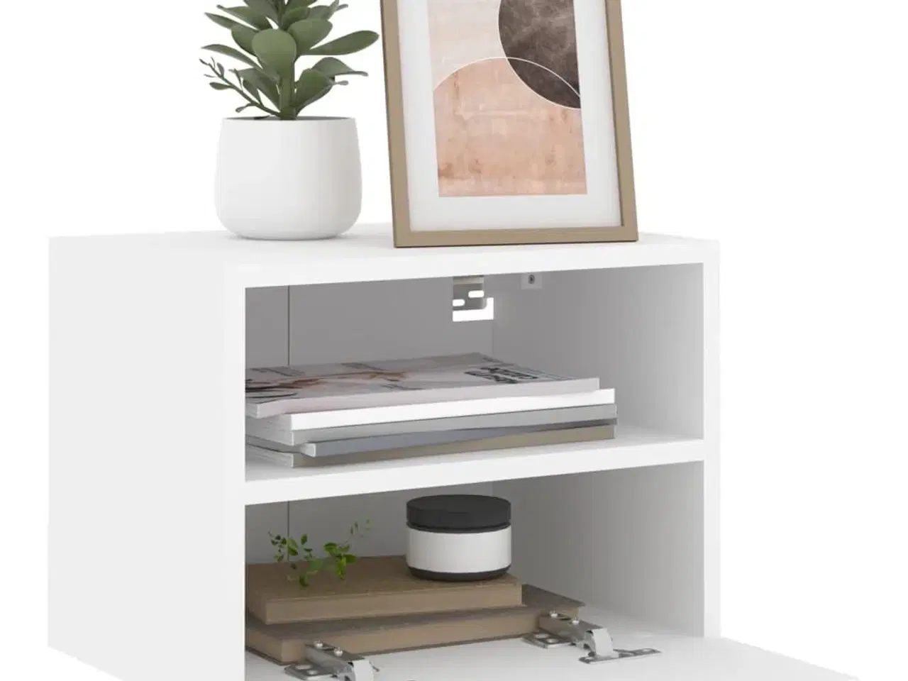 Billede 5 - Væghængte tv-borde 2 stk. 40x30x30 cm konstrueret træ hvid