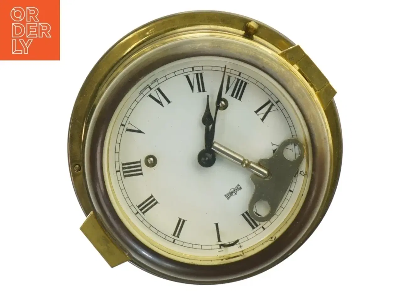 Billede 1 - Væghængt skibsur med nøgle (str. Ø 16 cm)
