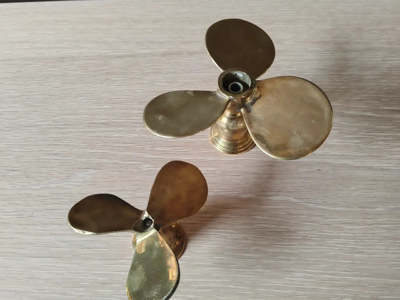 Billede 5 - Flotte messing lysestager