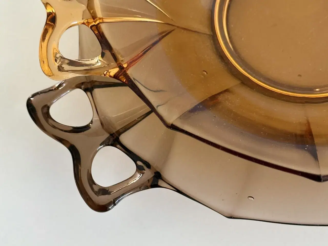 Billede 7 - Sæt af rav- og røgfarvet m hanke, Fostoria Glass, samlet pris