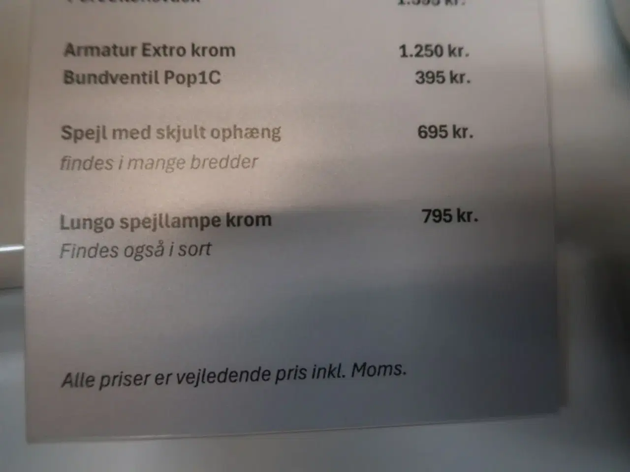 Billede 3 - Spejl med lys LUNGO