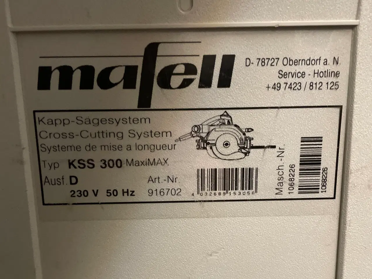 Billede 1 - Mafell Håndrundsav KSS 300 MaxiMAX