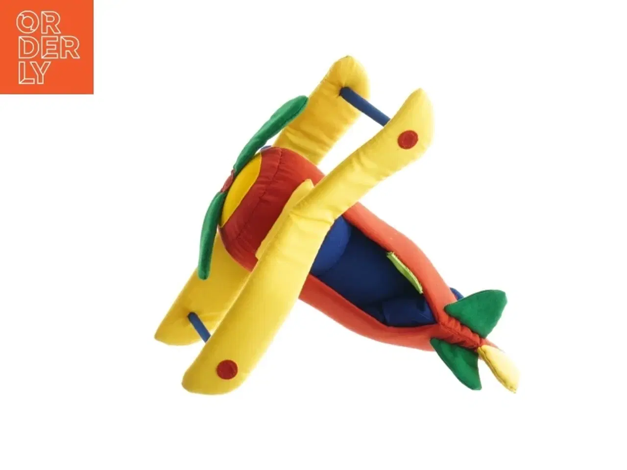 Billede 3 - Farverig stoflegetøjs flyvemaskine (str. 23 cm)