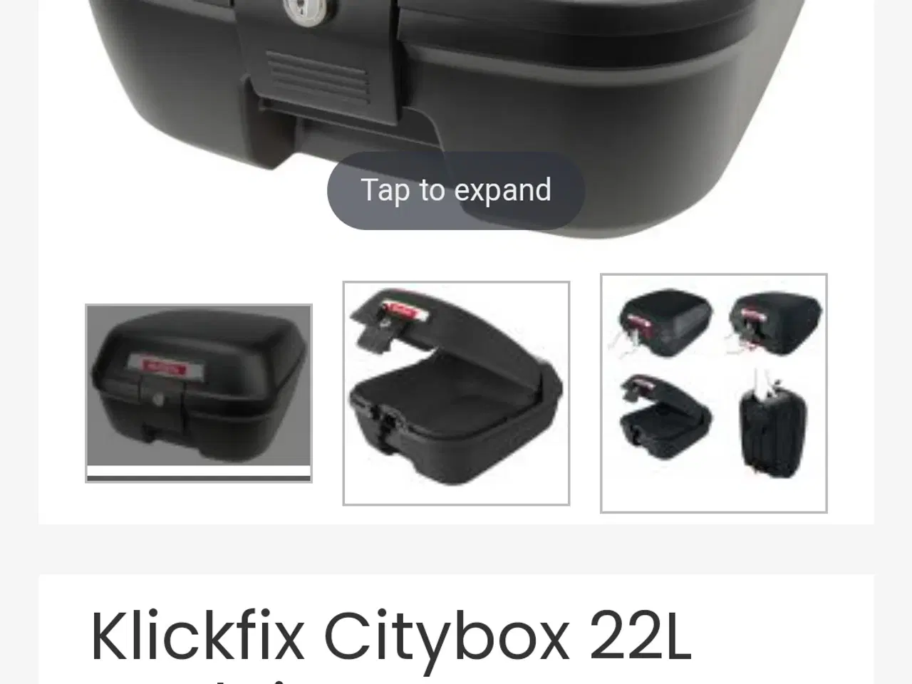 Billede 1 - Klickfix Citybox 22l med beslag 
