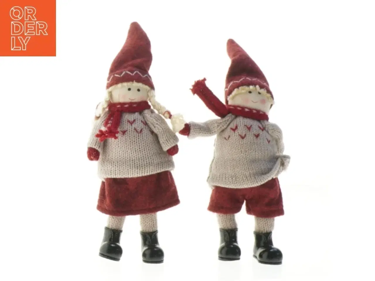 Billede 1 - Julenisser med røde huer (str. 15,5 cm)