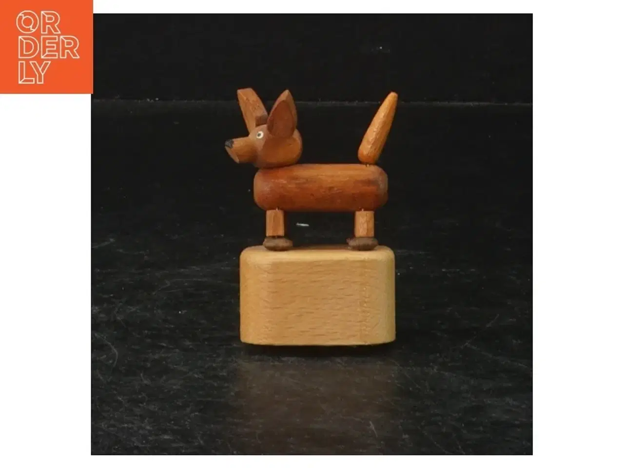 Billede 2 - Gammel trykfigur i træ (str. 7 cm)