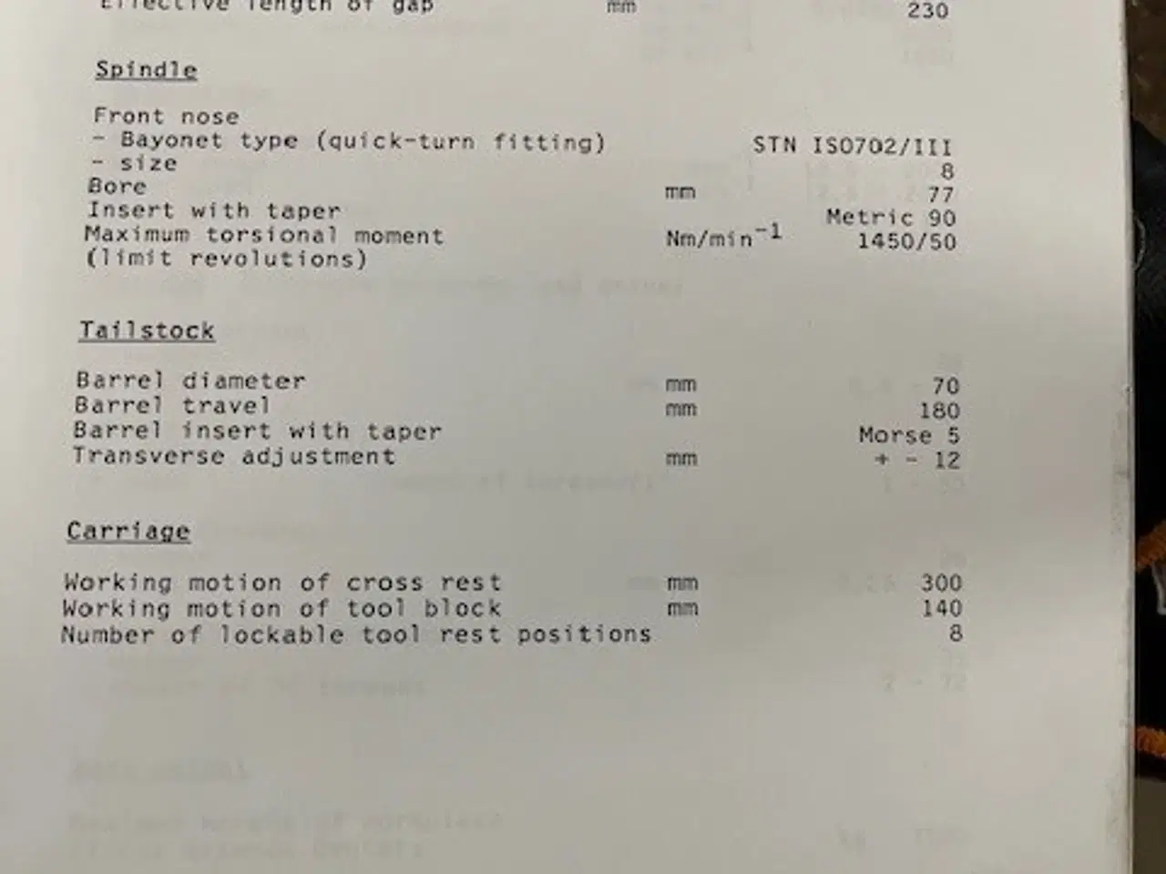 Billede 11 - TOS Drejebænk SN500 2000mm incl. digital mv.