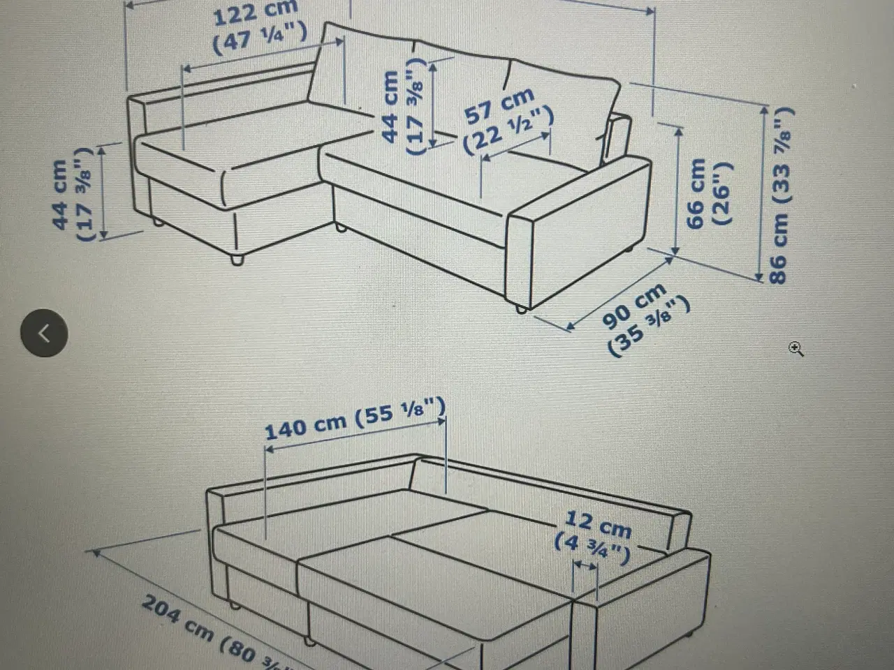 Billede 2 - Hjørnesovesofa med opbevaring