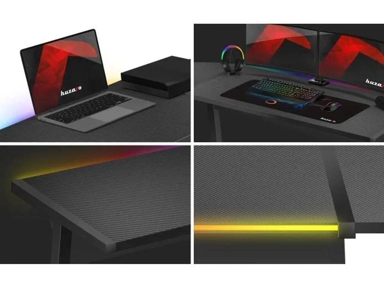 Billede 18 - Gamingbord Huzaro Hero 6.0 RGB – sort L-form