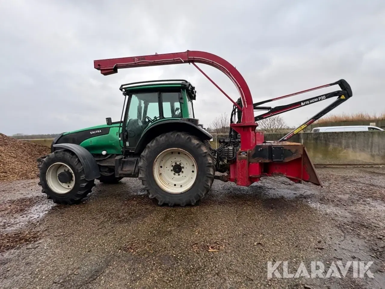 Billede 5 - Traktor Valtra T191LS med flishugger, kran og vogn