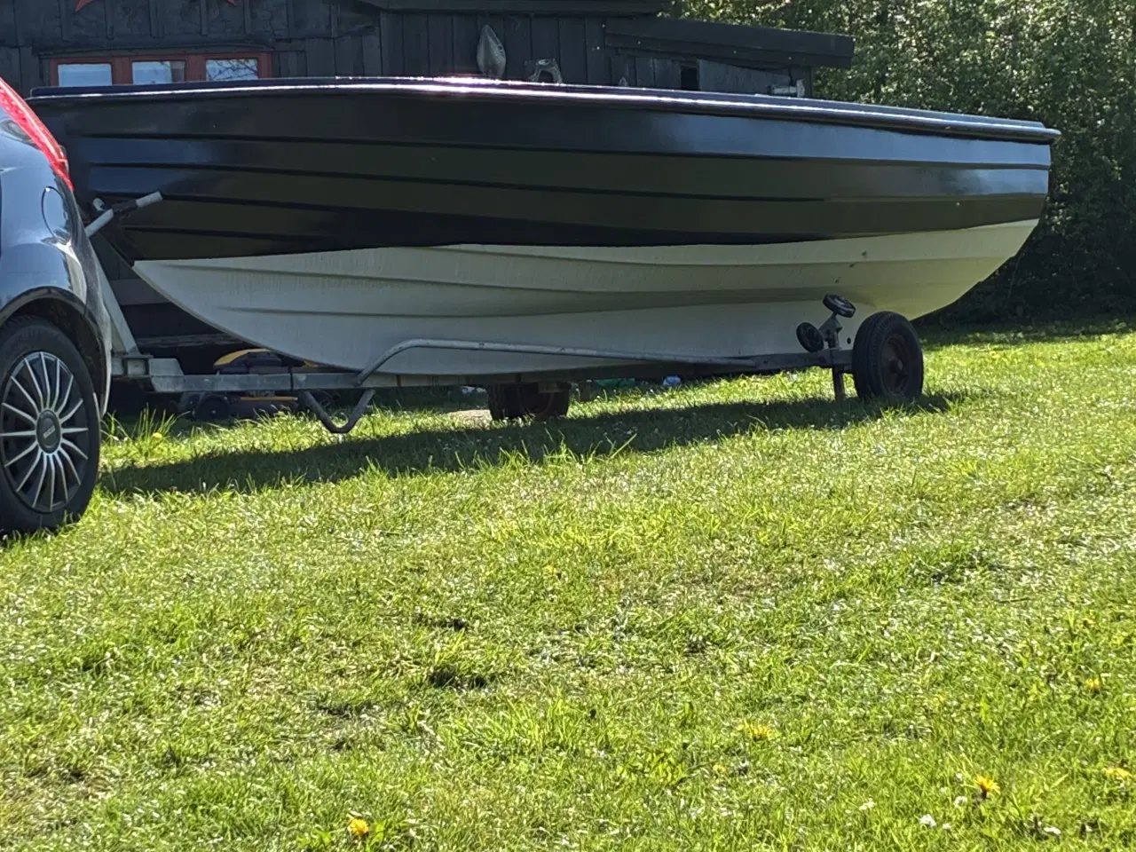 Billede 1 - Jolle 15 fods med motor og ophalervogn