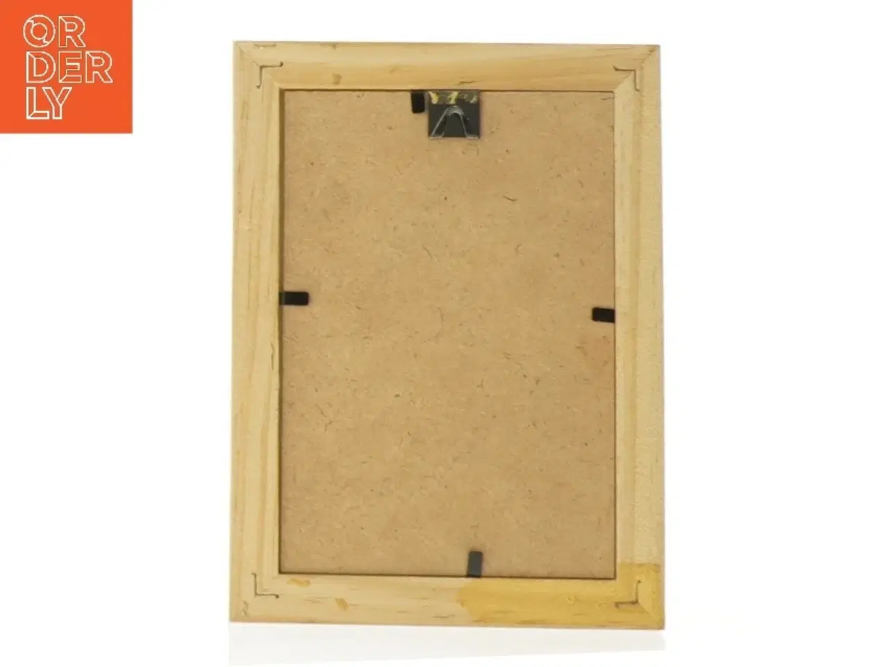 Billede 2 - Lille træ ramme med blomstermotiv