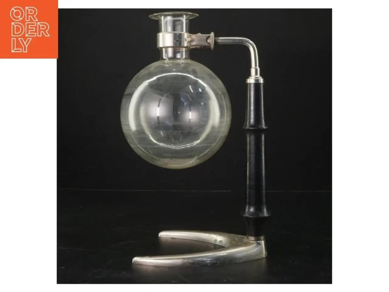 Billede 1 - Vintage glas kolbe på stativ (str. 28 cm)