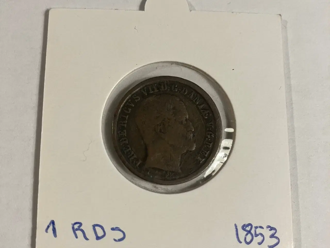 Billede 1 - 1 Rigsbankskilling 1853 Danmark