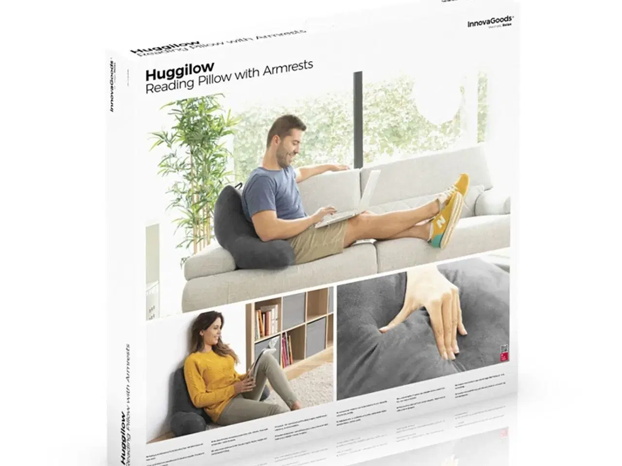Billede 2 - Huggilow læsepude med armlæn - ergonomisk rygstøtte