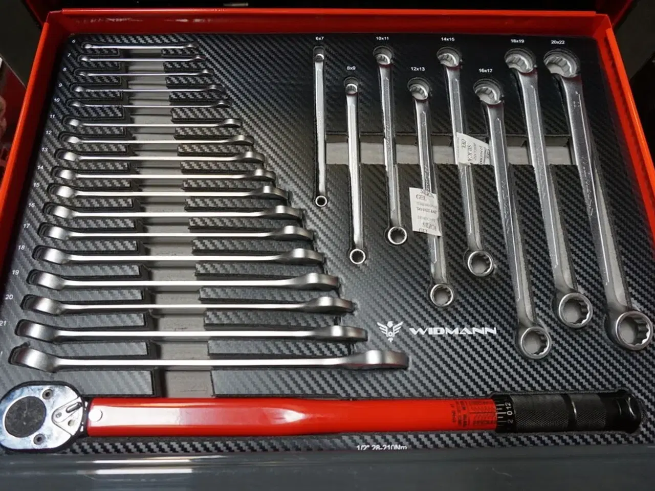 Billede 3 - Widmann Steel Top værktøjsvogn. Syv skuffer inkl. værktøj