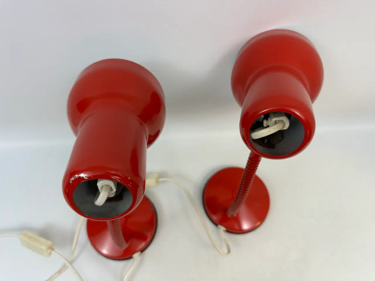 Billede 9 - 2 stk. røde retro bordlamper