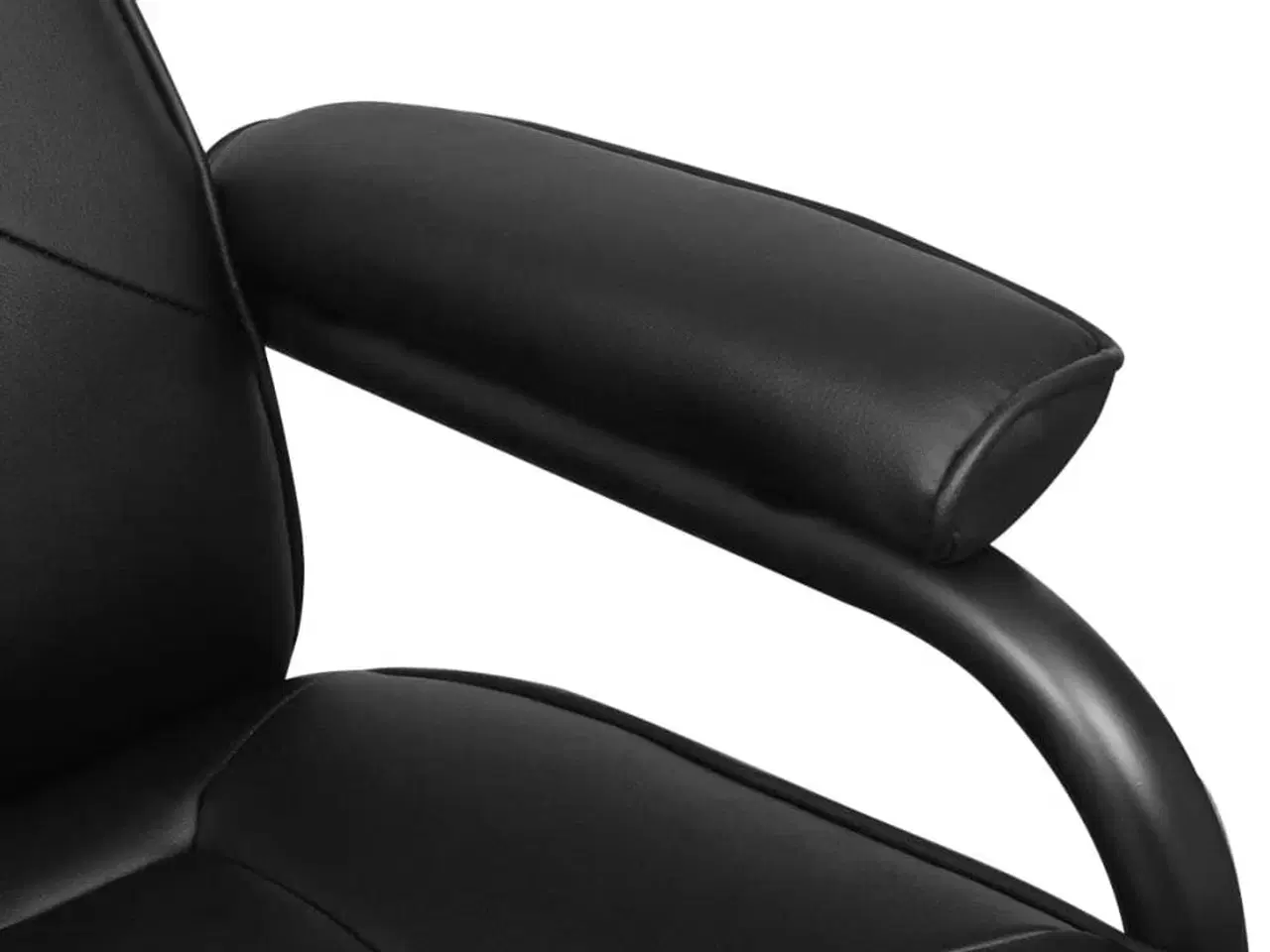 Billede 6 - Tv-stol med fodskammel sort kunstlæder