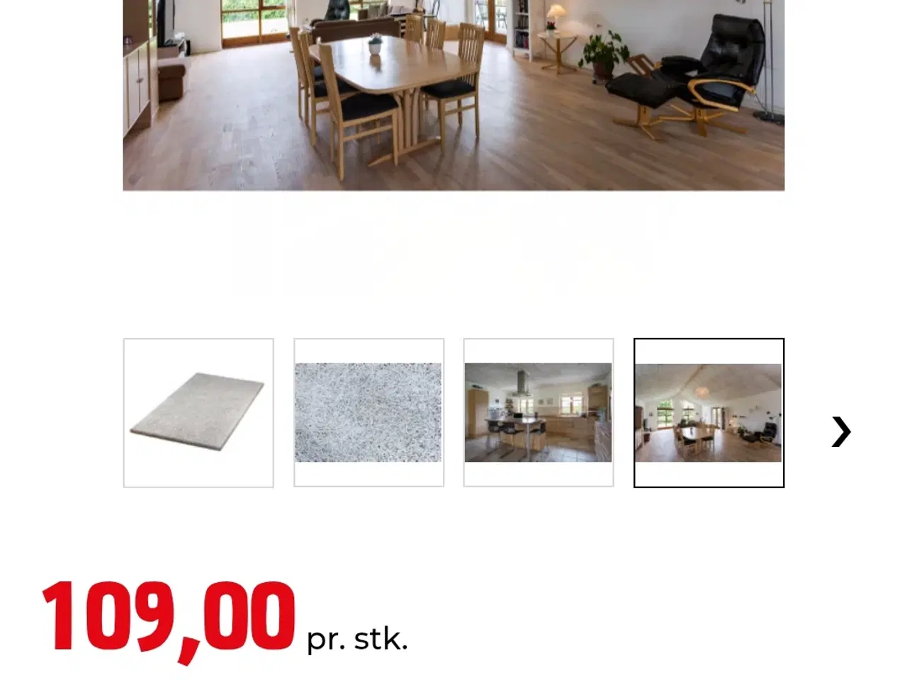 Billede 3 - 1 stk.Fibrolith træbeton K5 hvid 600 x 1200 mm