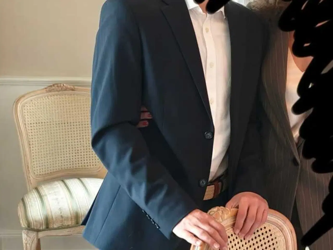 Billede 1 - Flot jakkesæt Lindbergh str. 46, navy/mørk blå