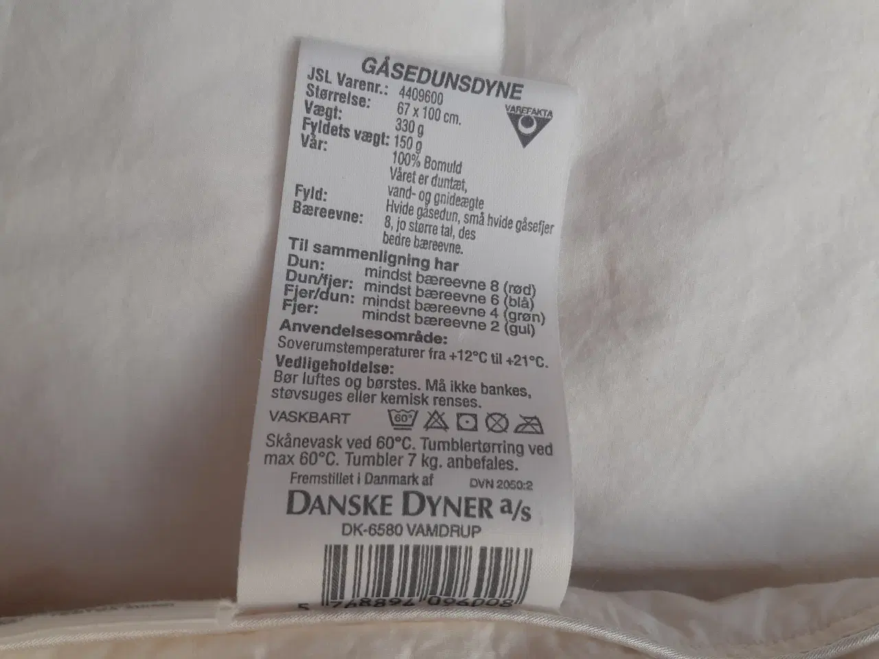 Billede 3 - BABY dyne GÅSEDUN - RIGTIG FLOT STAND