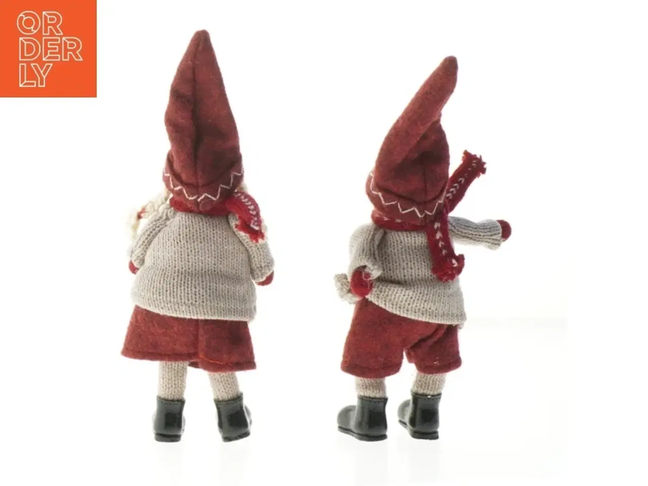 Billede 2 - Julenisser med røde huer (str. 15,5 cm)
