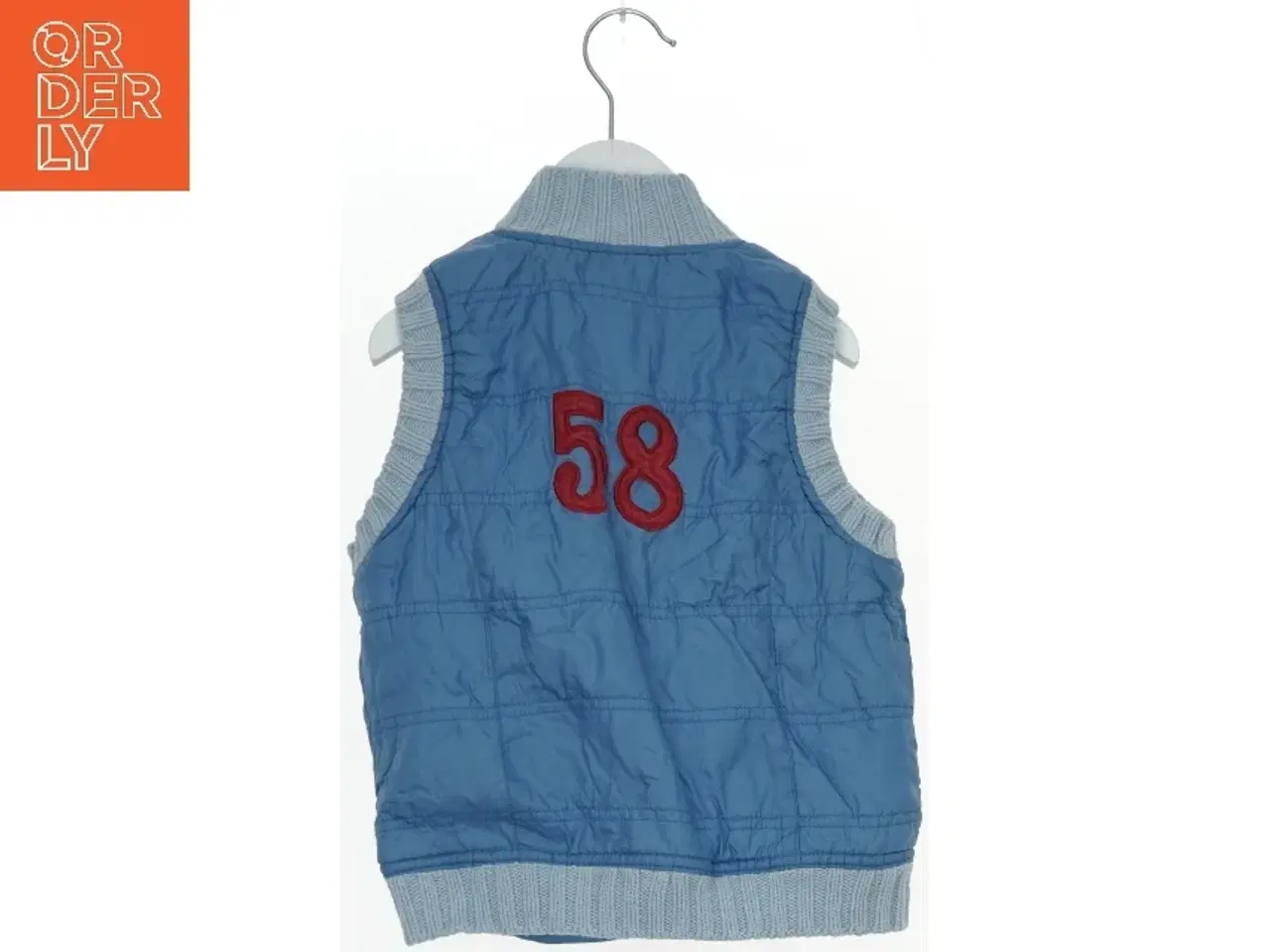 Billede 2 - Blå børnevest med strikkanter fra Name It (str. 92)
