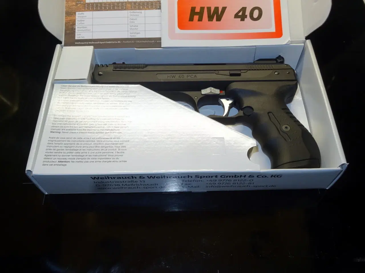 Billede 1 - Luftpistol HW40 pca