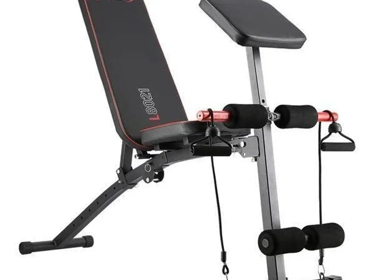 Billede 1 - HMS L8021 multifunktions træningsbænk – sort/rød