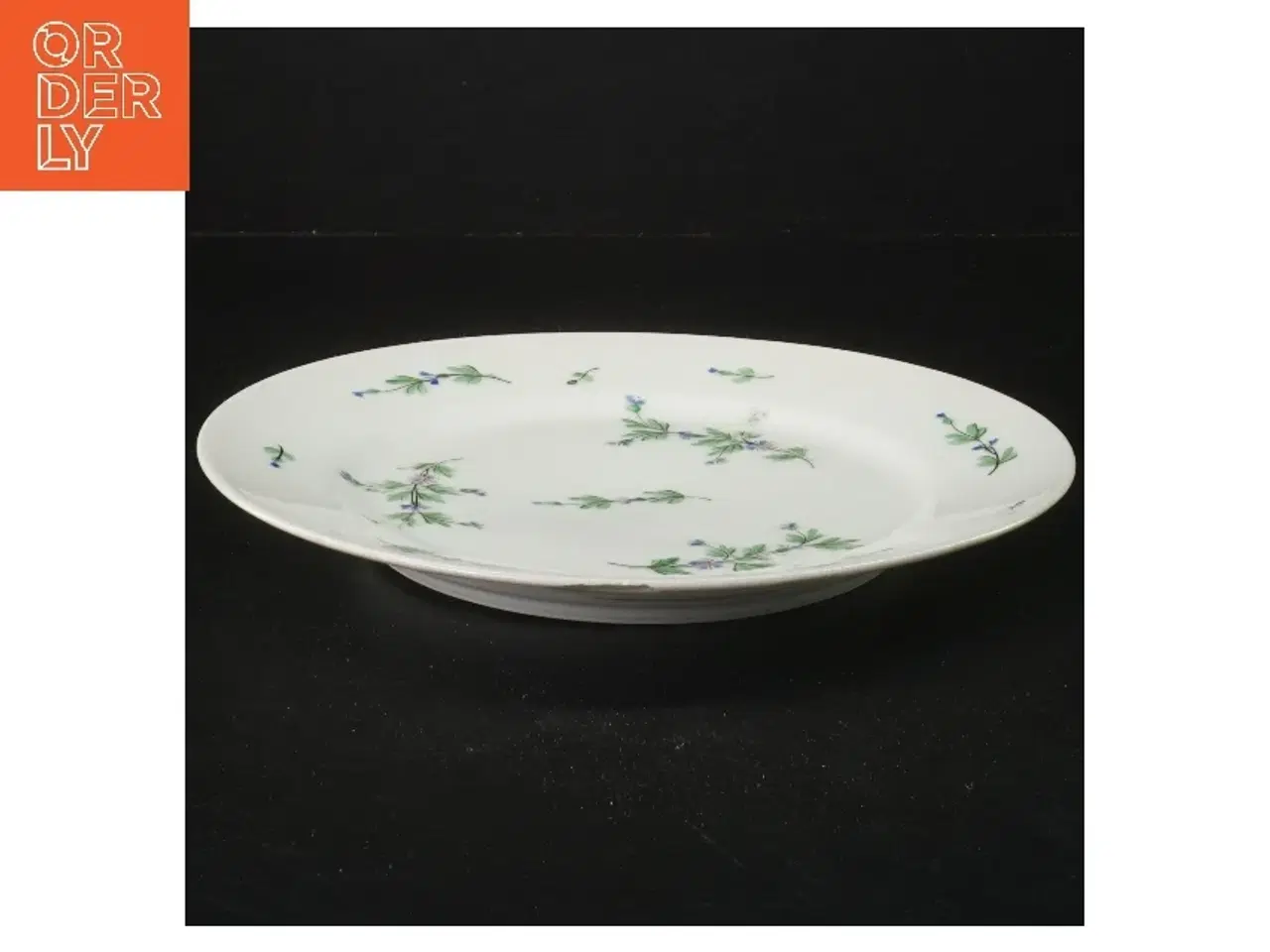 Billede 2 - Dekorativ tallerken med blomsterdesign (str. Ø 23 cm)