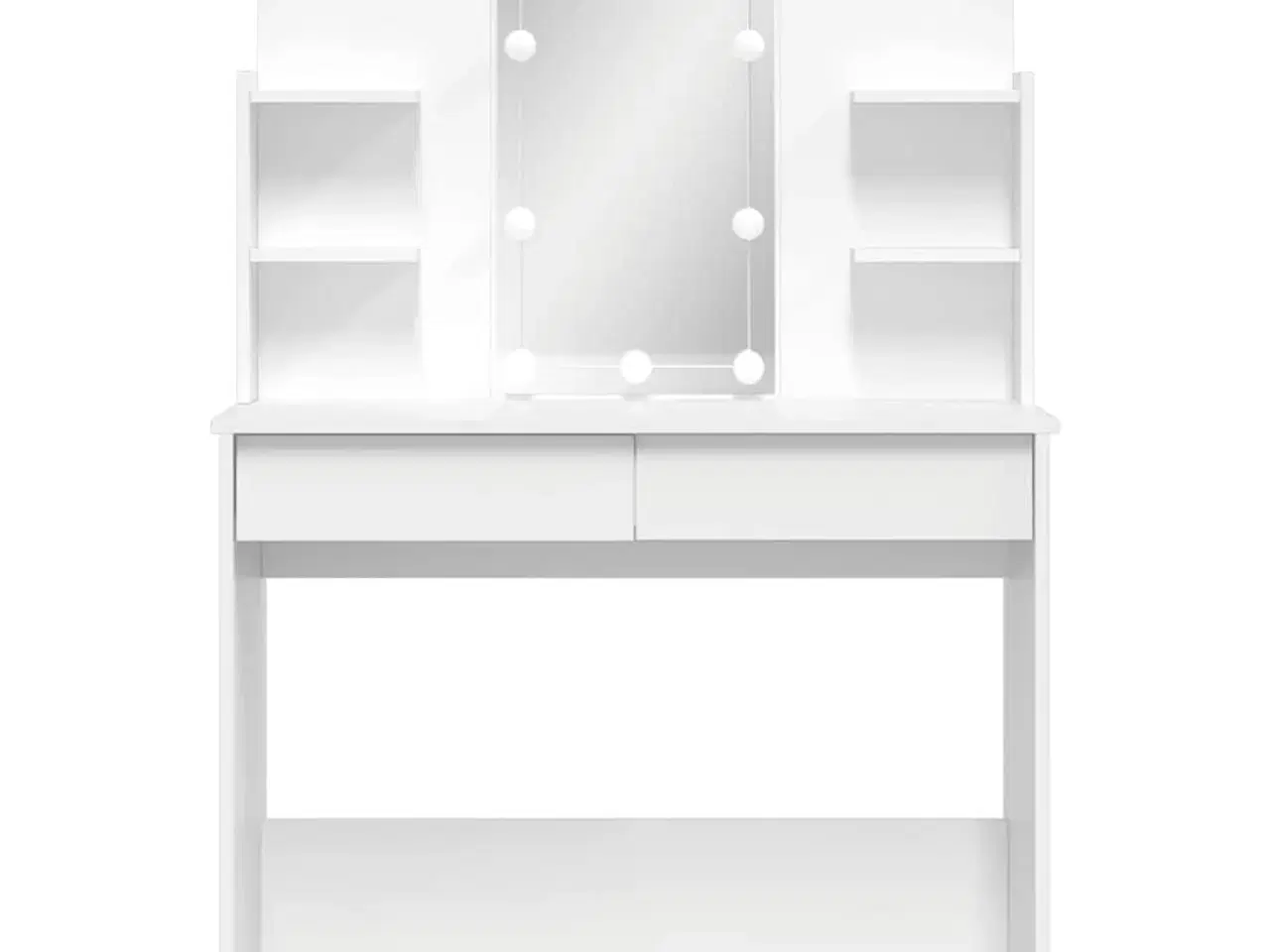 Billede 3 - Makeupbord med LED-lys 96x40x142 cm hvid