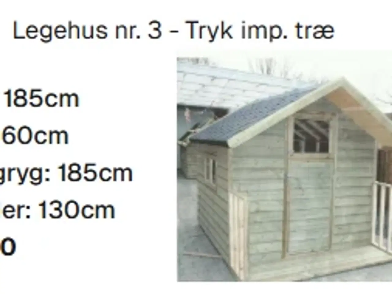 Billede 3 - Legehuse & Sandkasse