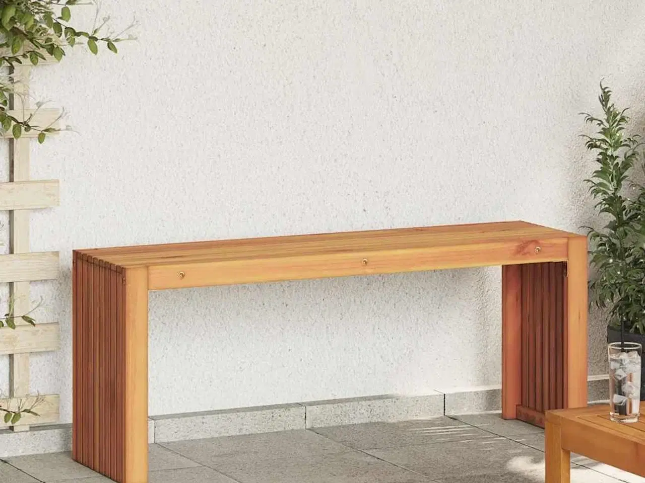 Billede 1 - Bænk Olie Naturlig 110 x 30 x 45 cm Massiv Teaktræ