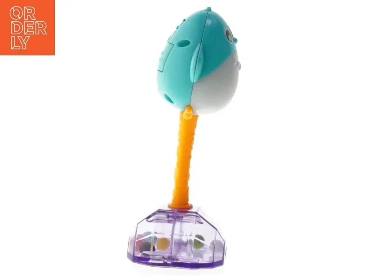 Billede 3 - Blå og hvid pingvinrangle med lys (str. 13 cm)