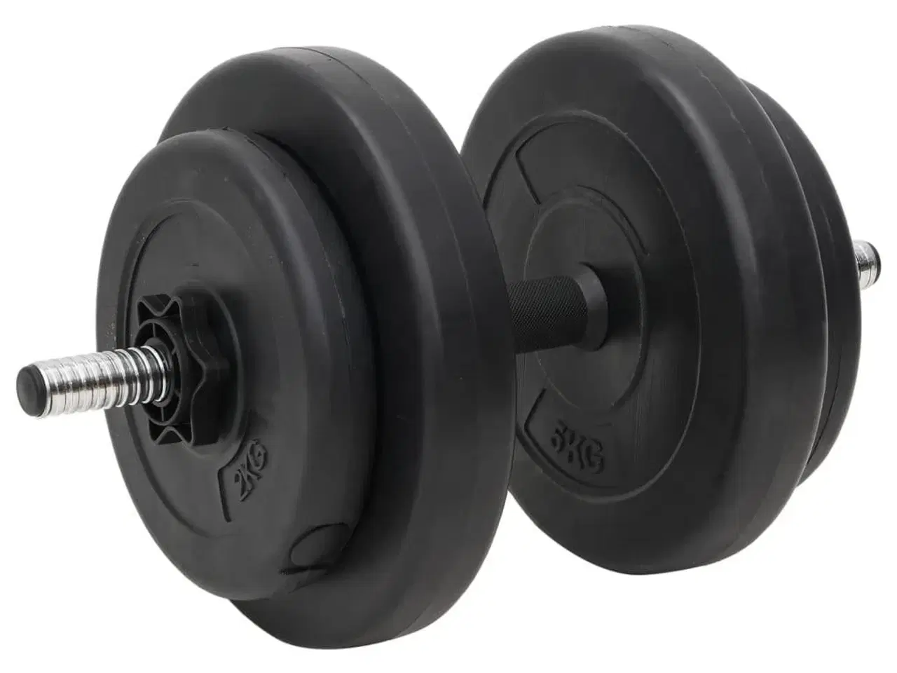 Billede 6 - Curl-vægtstang og håndvægt med skiver 60 kg