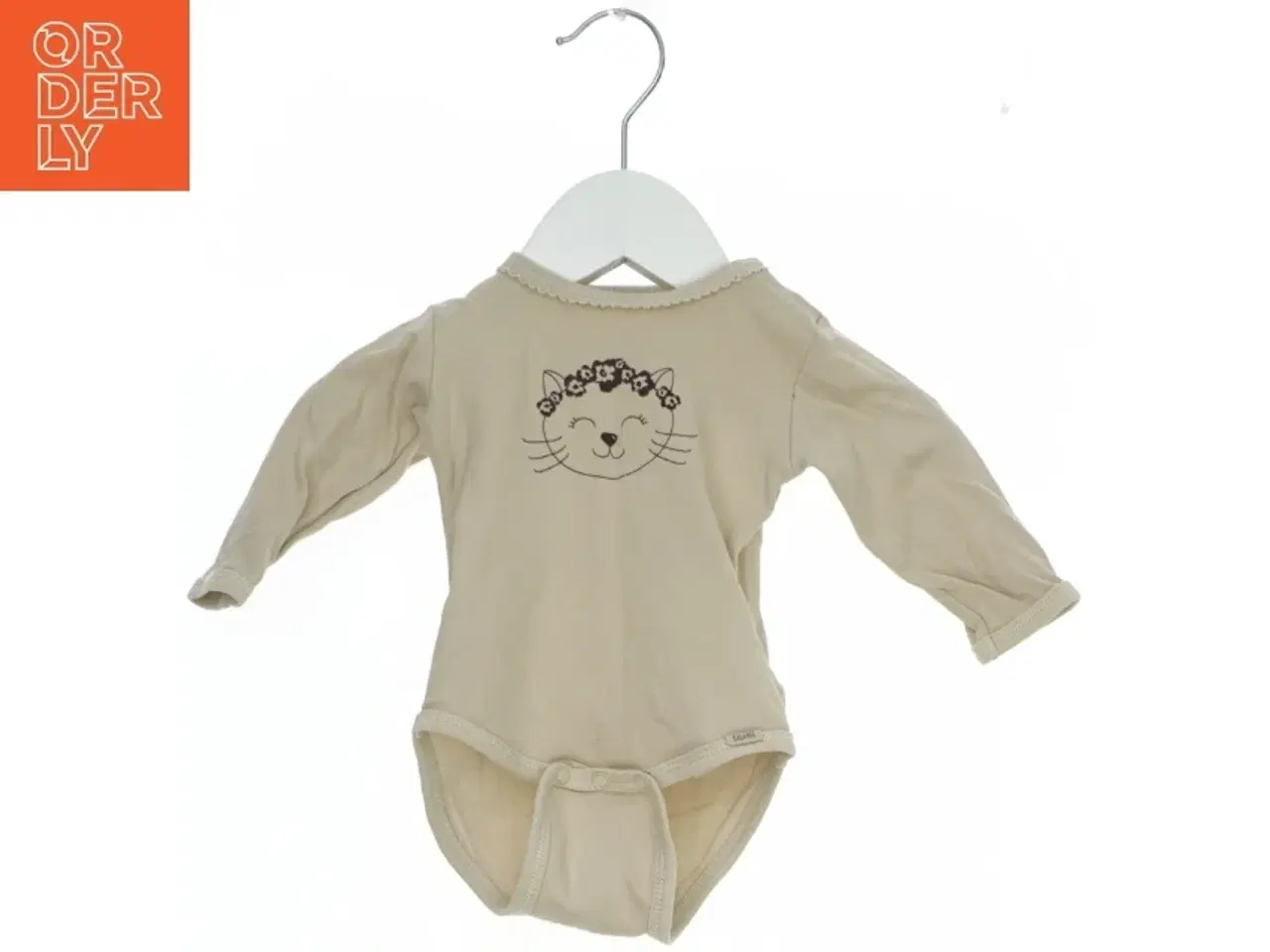 Billede 1 - Langærmet cremefarvet body fra Minymo (str. 56)