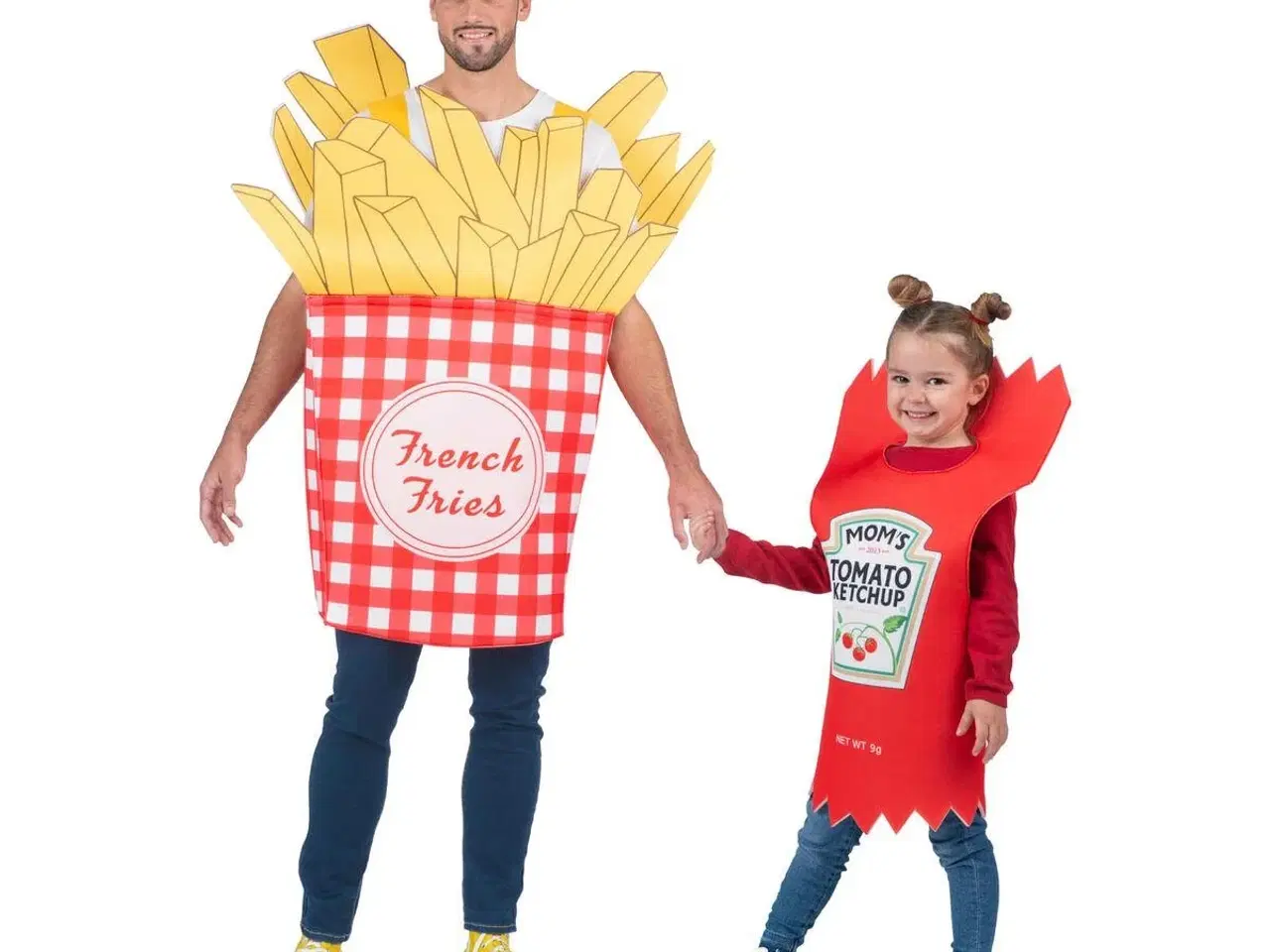 Billede 1 - Kostume til voksne - pomfritter & ketchup, onesize