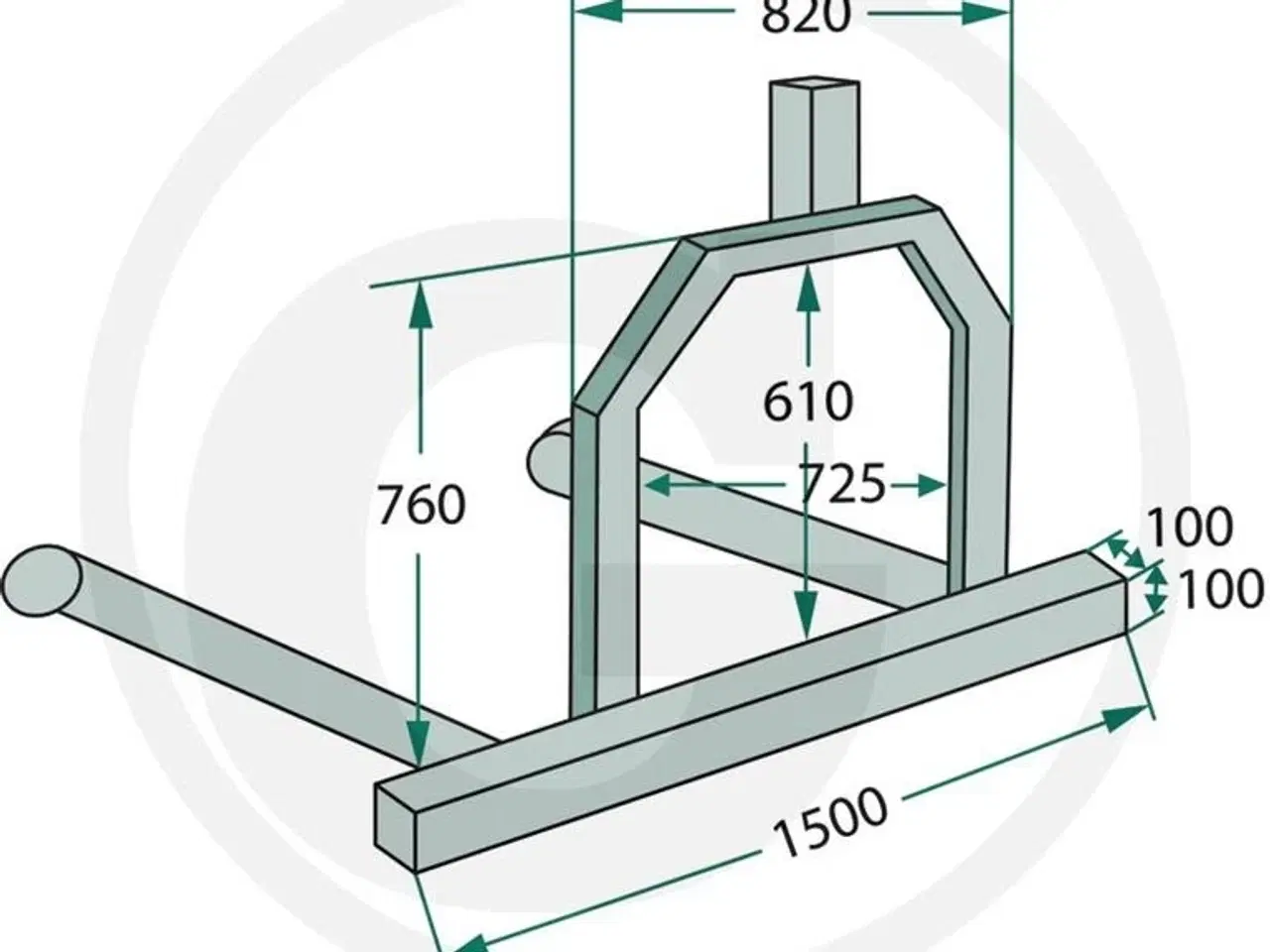 Billede 2 - FK Machinery Wrap balle transportgaffel liftarme