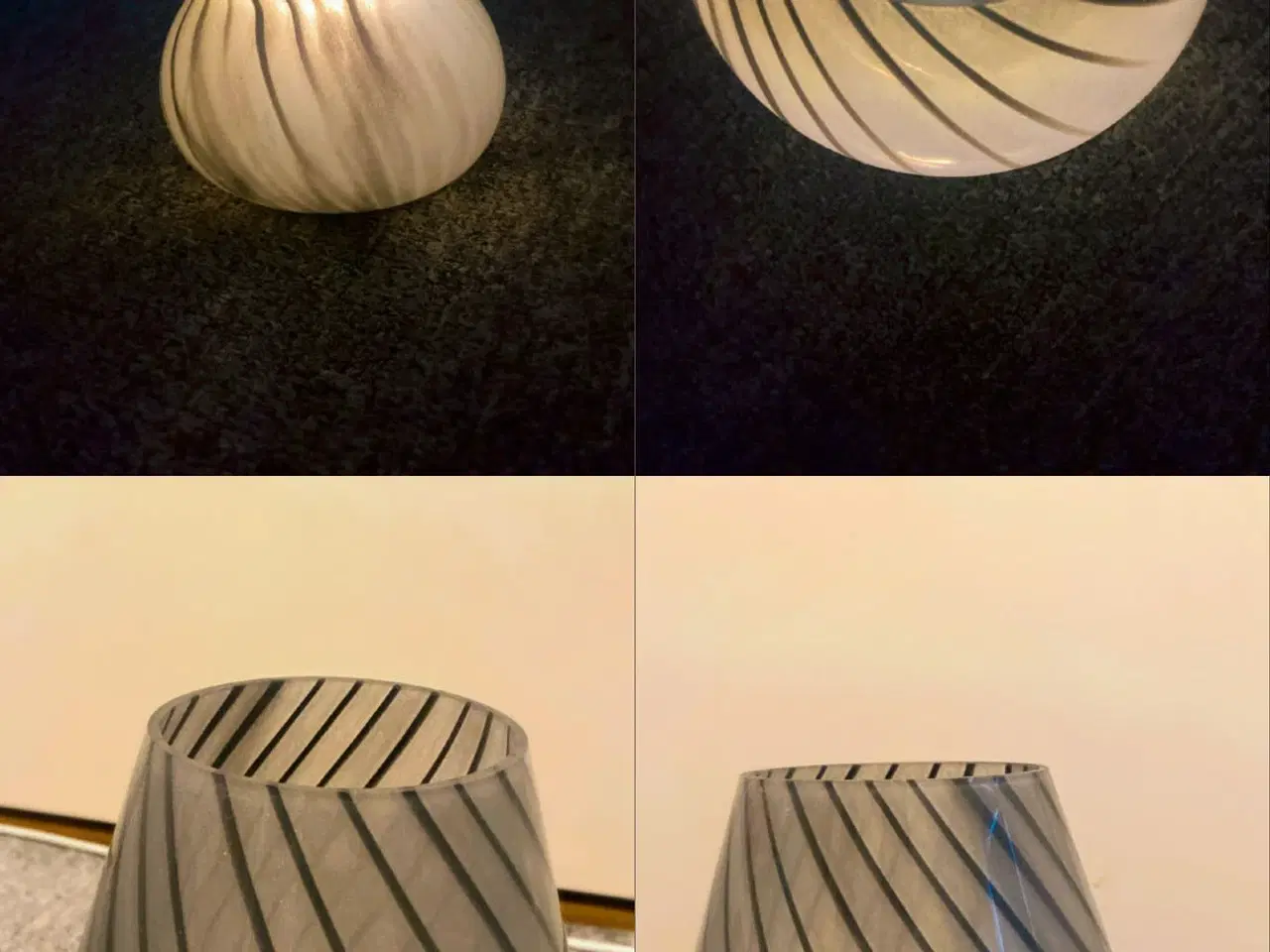 Billede 1 - Bordlampe led i glas