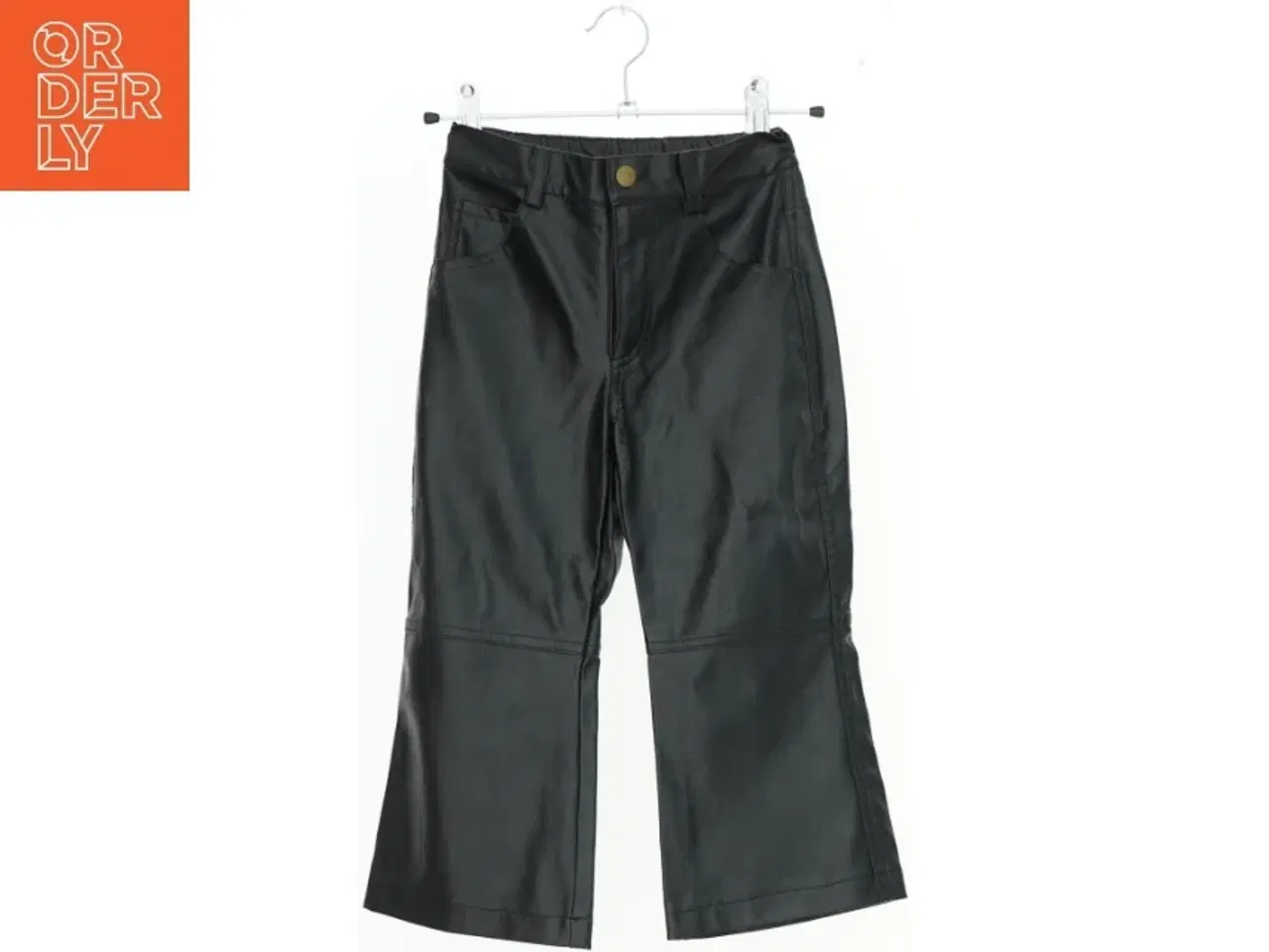 Billede 1 - Børnebukser i sort kunstlæder fra Steffens (str. 104)