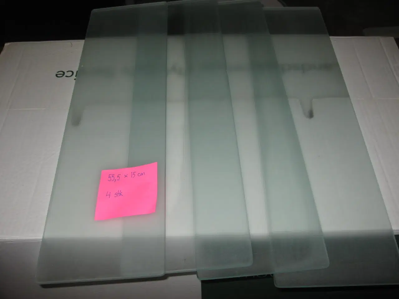 Billede 2 - 4x Glashylder 55,5 x 15 cm